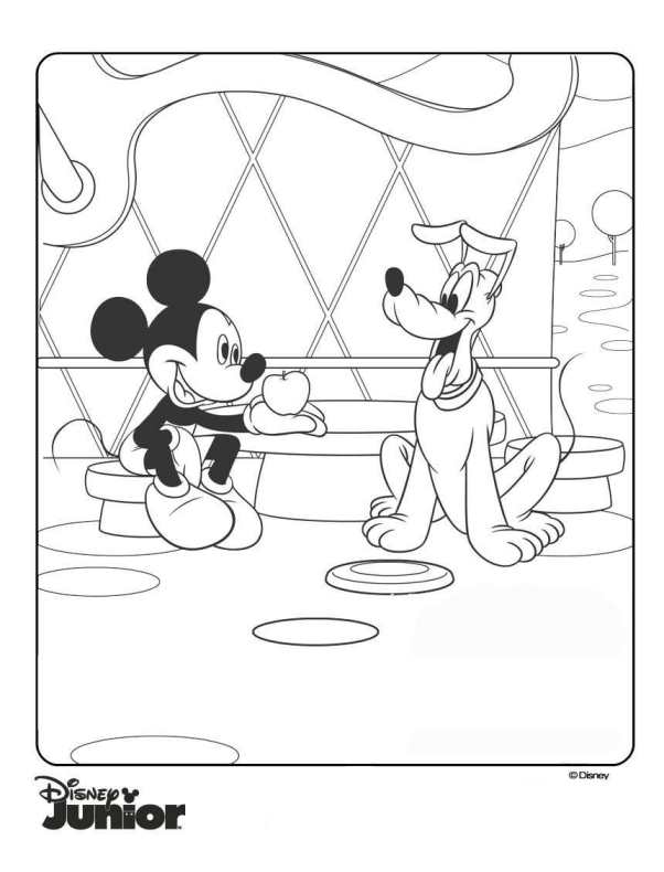 Kids-n-fun.de | Malvorlage Mickey Mouse Clubhouse mickey und pluto